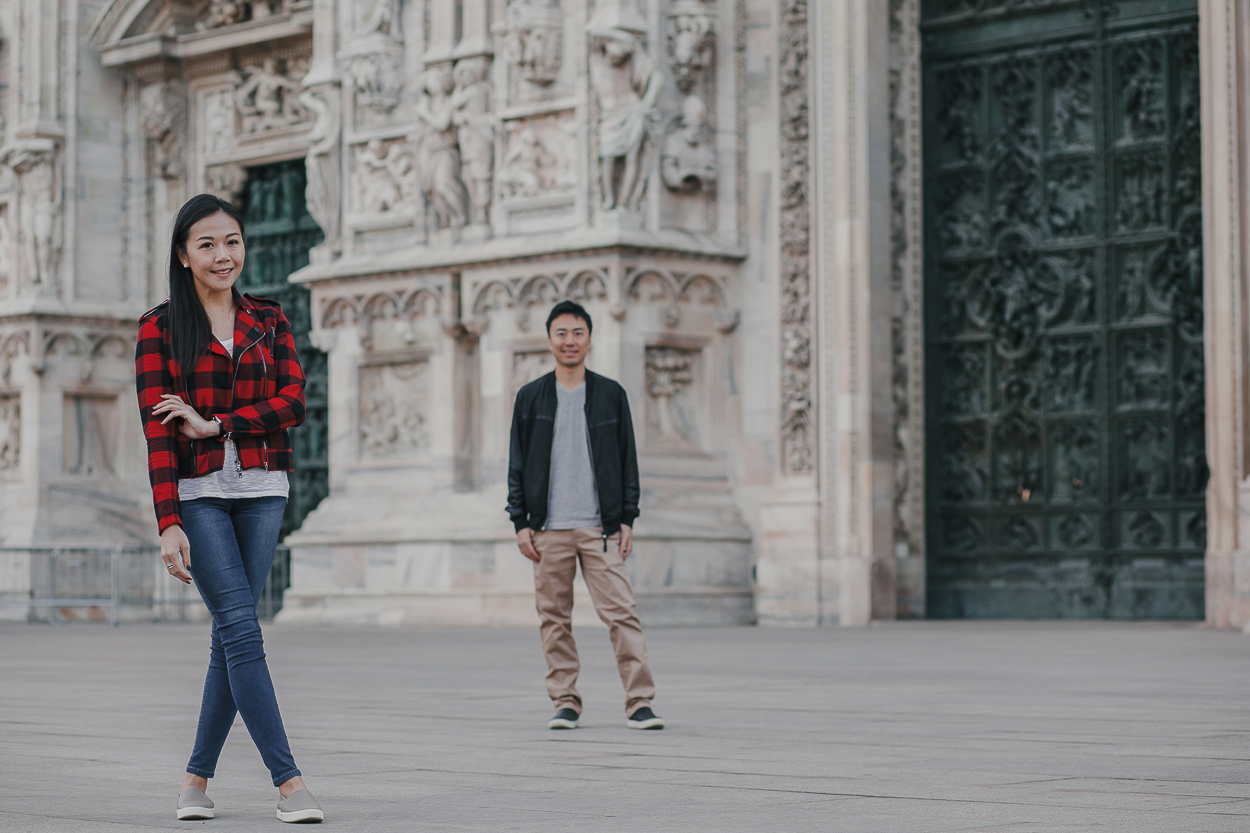 Engagement photo in Milan